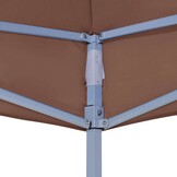 vidaXL Partytentdak 270 g/m² 3x3 m bruin