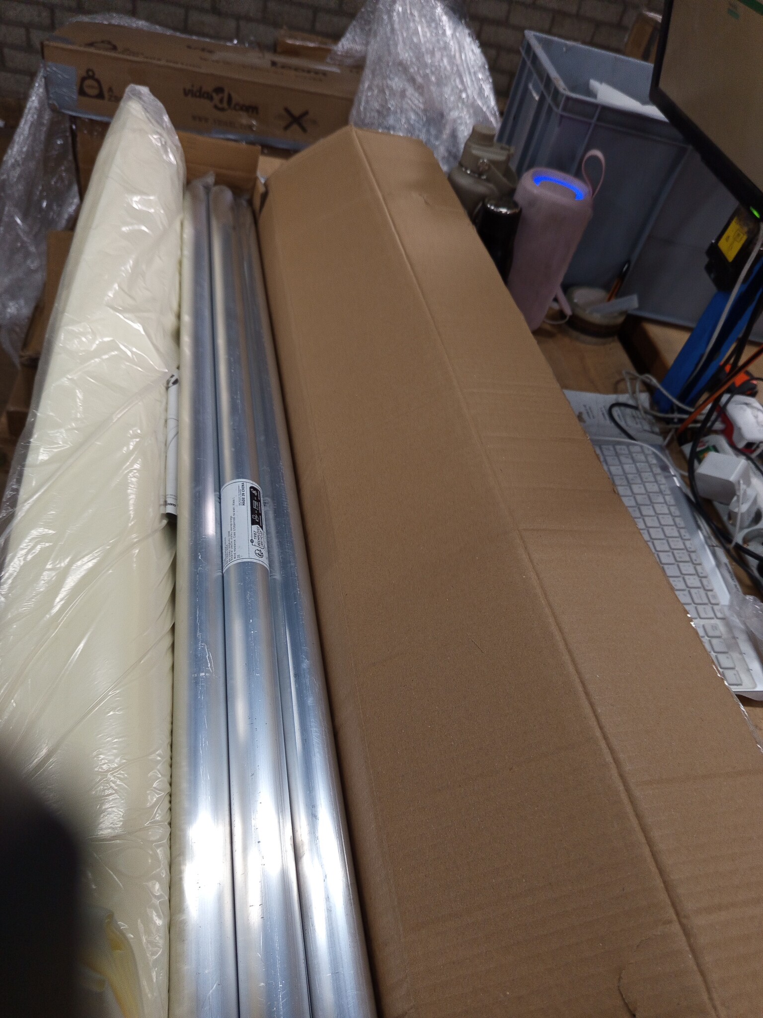 vidaXL Luifel uittrekbaar 350x150 cm crème