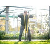 Roughneck Grondboor met gekartelde bladen en dieptemeter - 145 cm - Geel