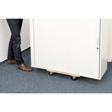 Metafranc Transportroller 590 x 290 mm - 200 kg draagkracht - MDF-plaat - PP-wielen/meubelroller/transporthulp voor verhuizing/rolwagen voor meubeltransport/kratenroller van hout / 820040