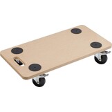 Metafranc Transportroller 590 x 290 mm - 200 kg draagkracht - MDF-plaat - PP-wielen/meubelroller/transporthulp voor verhuizing/rolwagen voor meubeltransport/kratenroller van hout / 820040