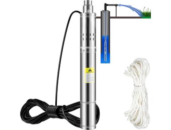 VEVOR Dompelpomp voor diepe bronnen 550W - 35 L/min - RVS - 7,6 cm diameter