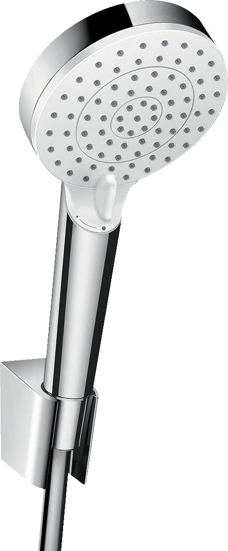 hansgrohe Crometta badset Vario EcoSmart 9 l/min/Porter 'S met doucheslang 125 cm wit/chroom, 26693400 - Maat set met doucheslang 1,25m