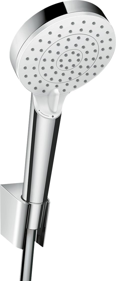 hansgrohe Crometta badset Vario EcoSmart 9 l/min/Porter 'S met doucheslang 125 cm wit/chroom, 26693400 - Maat set met doucheslang 1,25m