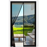 Fillis Magnetisch vliegengaas voor deur, 75 x 210 cm, insectenbescherming, balkondeur, van glasvezel, vliegengordijn, zonder boren, magneetgordijn, deurgordijnen voor balkon, woonkamer, slaapkamer,