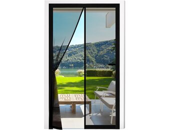 Fillis Magnetisch vliegengaas voor deur, 75 x 210 cm, insectenbescherming, balkondeur, van glasvezel, vliegengordijn, zonder boren, magneetgordijn, deurgordijnen voor balkon, woonkamer, slaapkamer,