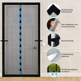 Fillis Magnetisch vliegengaas voor deur, 75 x 210 cm, insectenbescherming, balkondeur, van glasvezel, vliegengordijn, zonder boren, magneetgordijn, deurgordijnen voor balkon, woonkamer, slaapkamer,
