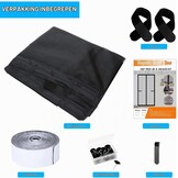Fillis Magnetisch vliegengaas voor deur, 75 x 210 cm, insectenbescherming, balkondeur, van glasvezel, vliegengordijn, zonder boren, magneetgordijn, deurgordijnen voor balkon, woonkamer, slaapkamer,