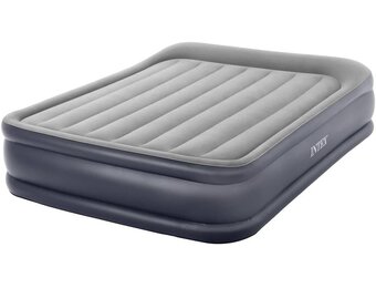 Intex Deluxe Pillow Rest Queen Luchtmatras met Ingebouwde Pomp - 152 x 203 x 42 cm - Grijs