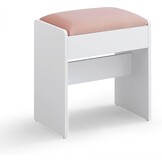 VASAGLE Kruk Kaptafel, Gestoffeerd Fluweel, met Antislip Voetkussentjes