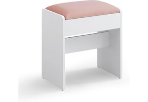 Kaptafelkruk Fluweel Wit/Roze - 23% Korting