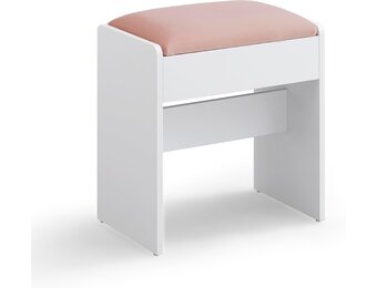 VASAGLE Kruk Kaptafel, Gestoffeerd Fluweel, met Antislip Voetkussentjes