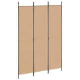 vidaXL 3-Panel Room Divider Beige 150 x 220 cm Stof