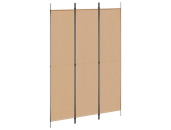 vidaXL 3-Panel Room Divider Beige 150 x 220 cm Stof