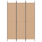 vidaXL 3-Panel Room Divider Beige 150 x 220 cm Stof