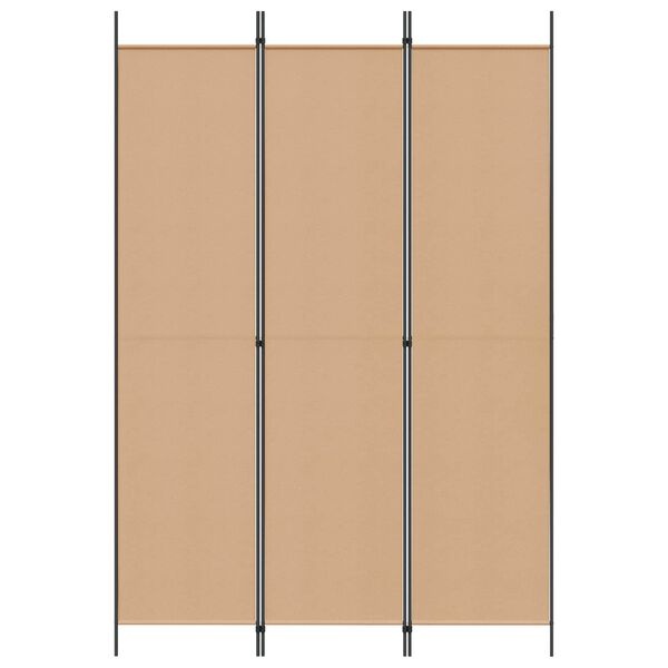 vidaXL 3-Panel Room Divider Beige 150 x 220 cm Stof