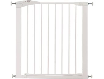 Munchkin Maxi Secure Traphekje, Babyhekje Voor Peuters En Baby's, Pressure Fit, Veiligheidshekje Voor Trappen En Deuropeningen, Traphekje Zonder Boren, 76 - 82 cm - Wit - Maat 76-82 cm