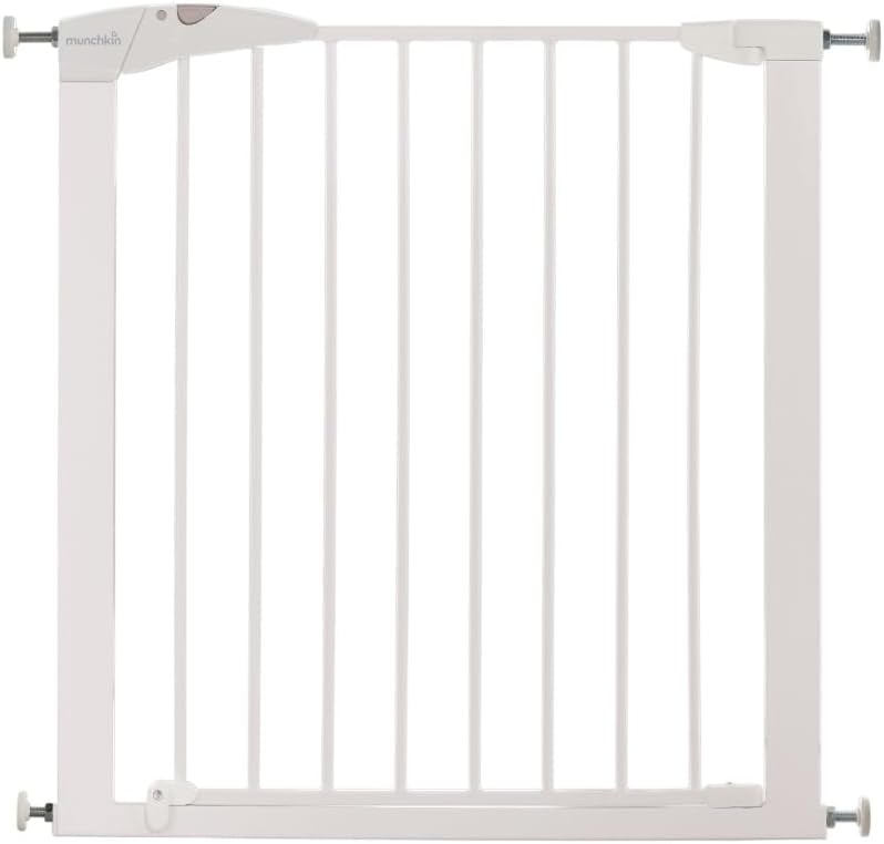 Munchkin Maxi Secure Traphekje, Babyhekje Voor Peuters En Baby's, Pressure Fit, Veiligheidshekje Voor Trappen En Deuropeningen, Traphekje Zonder Boren, 76 - 82 cm - Wit - Maat 76-82 cm