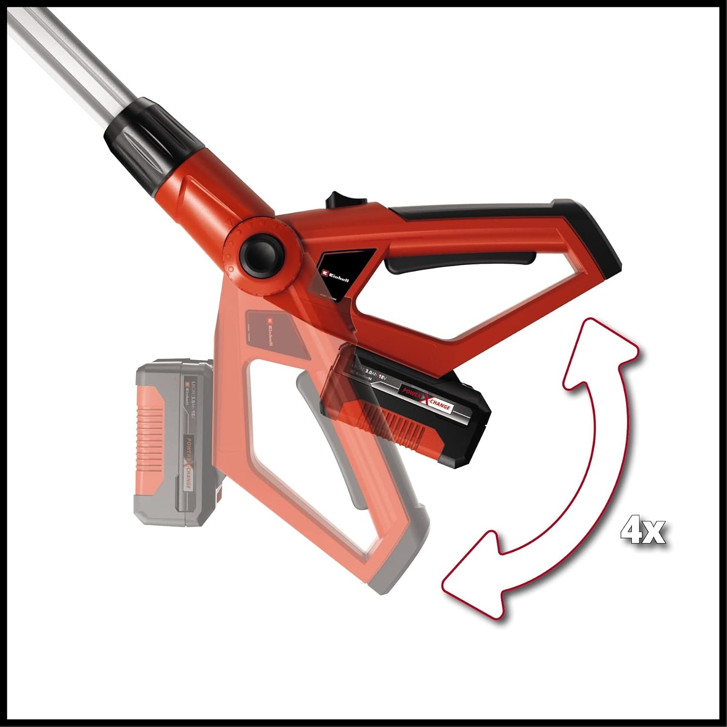 Einhell Accu Telescopische Heggenschaar GE-HH 18/45 Li T-Solo - 45 cm - Rood/Zwart