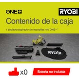 RYOBI - 18 Volt ONE+ draadloze stofzuigmachine en -versnipperaar - Borstelloos - 201 km/u - OBV18