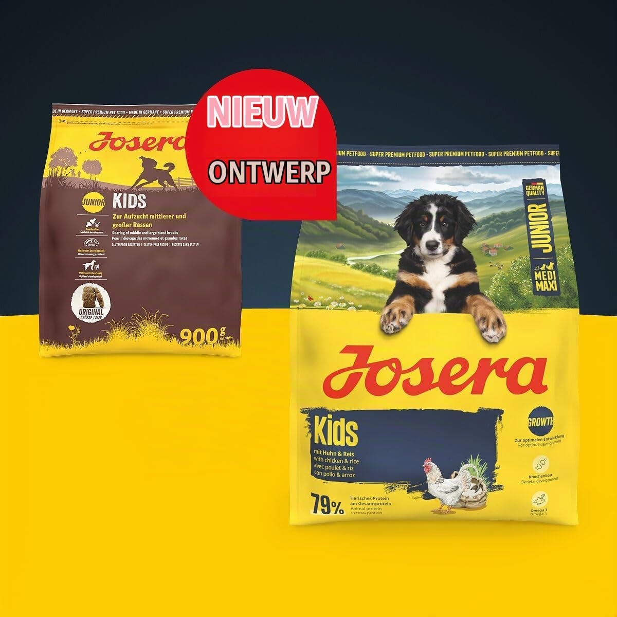 JOSERA Kids Droogvoer voor jonge honden van grotere rassen, 12,5 kg - Maat 12,5 kg (verpakking van 1)