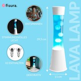 FISURA Lavalampe Wit - 39,5 cm - Inclusief Reservepeertje