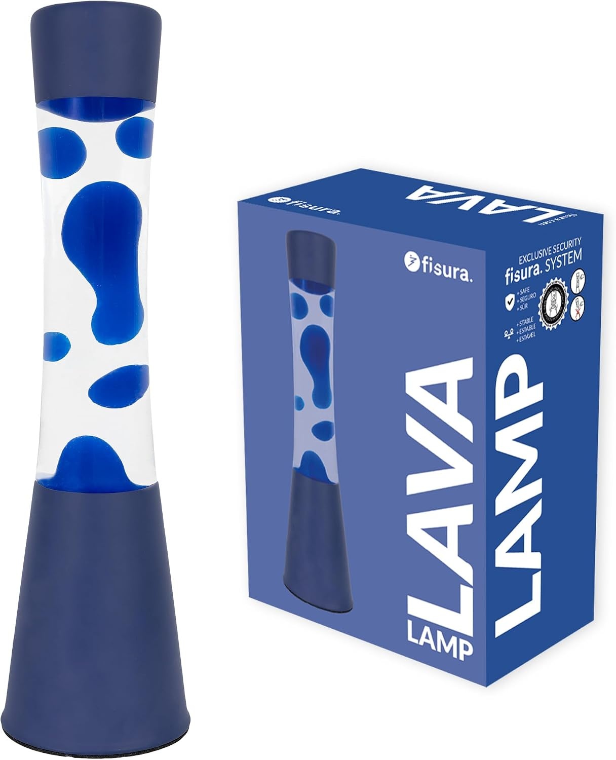 FISURA Lavalampe Wit - 39,5 cm - Inclusief Reservepeertje