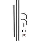 WENKO Universele Hoekdouchestang 80 x 80 cm - Aluminium - Zwart