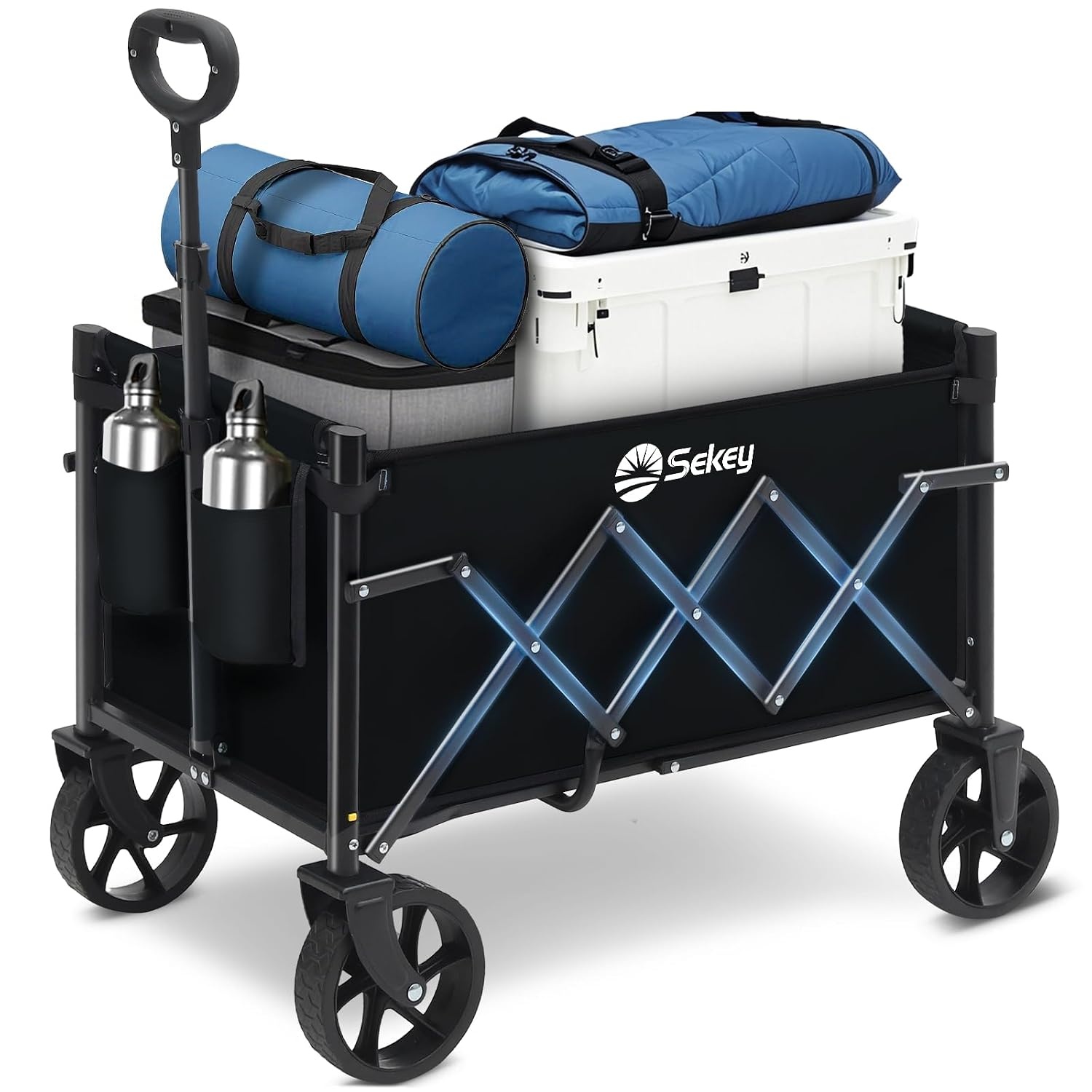 Sekey Opvouwbare Handkar - 70L - Draagvermogen 80 kg - Zwart