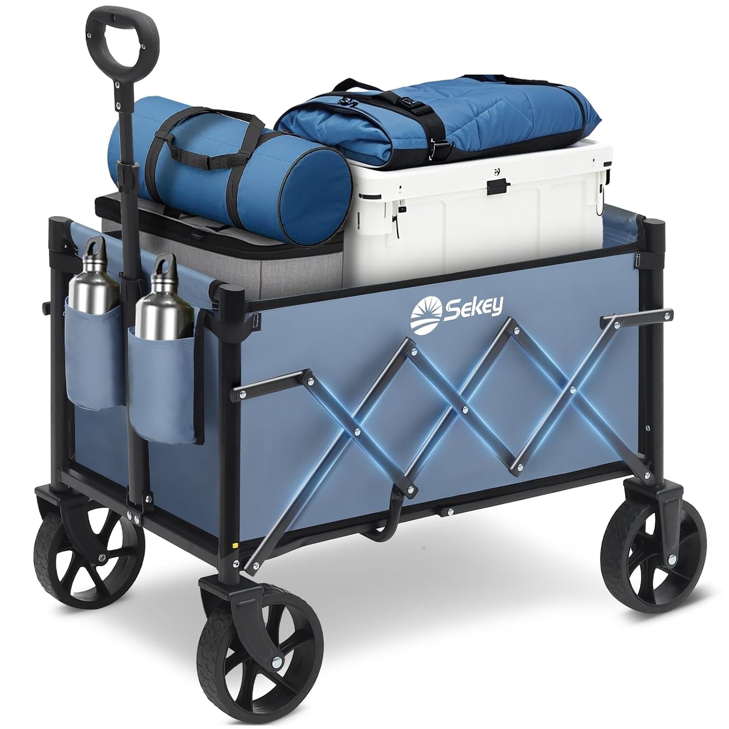 Sekey Opvouwbare Handkar - 70L - Draagvermogen 80 kg - Zwart