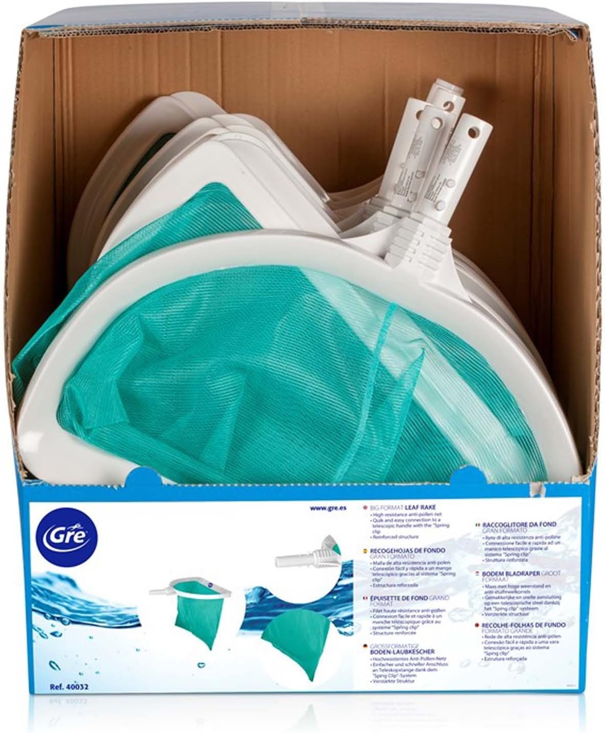 Gre Bodem-Schepnet voor Zwembad - 44 x 41 cm - Blauw