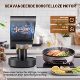 NEWTRY Draagbare afzuigkap, krachtige 3 snelheden, compacte mini-afzuigkap, draagbaar, met 2 wasbare filters, voor huis, keuken, caravan, buiten, hotpot, grill