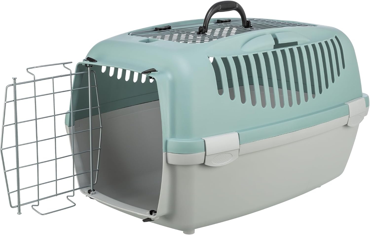 Trixie reismand capri open top lichtgrijs/salie S 61x40x38 cm