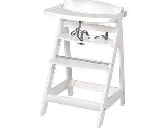 Roba Sit Fun Up hoge stoel incl. afneembare eetplank en beugel, meegroeiend van babystoel tot kinderstoel, houten hoge stoel