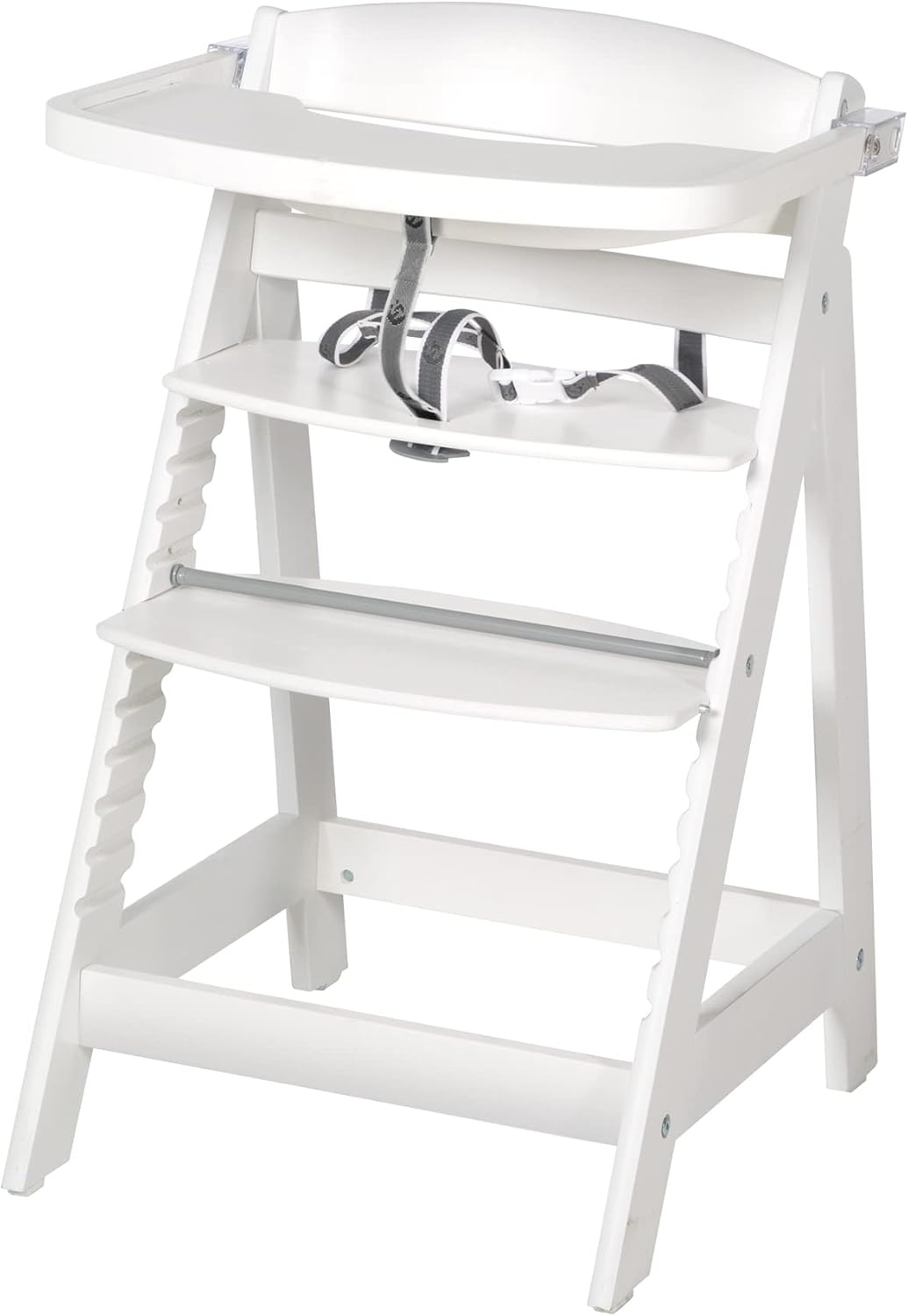 Roba Sit Fun Up hoge stoel incl. afneembare eetplank en beugel, meegroeiend van babystoel tot kinderstoel, houten hoge stoel