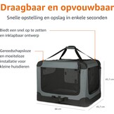 Amazon Basics Draagbare opvouwbare reiskennel met 4 deurtjes en zachte zijkanten, S 66 x 45 x 45cm - Maat S (66 x 46 x 46 cm)