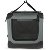 Amazon Basics Draagbare opvouwbare reiskennel met 4 deurtjes en zachte zijkanten, S 66 x 45 x 45cm - Maat S (66 x 46 x 46 cm)