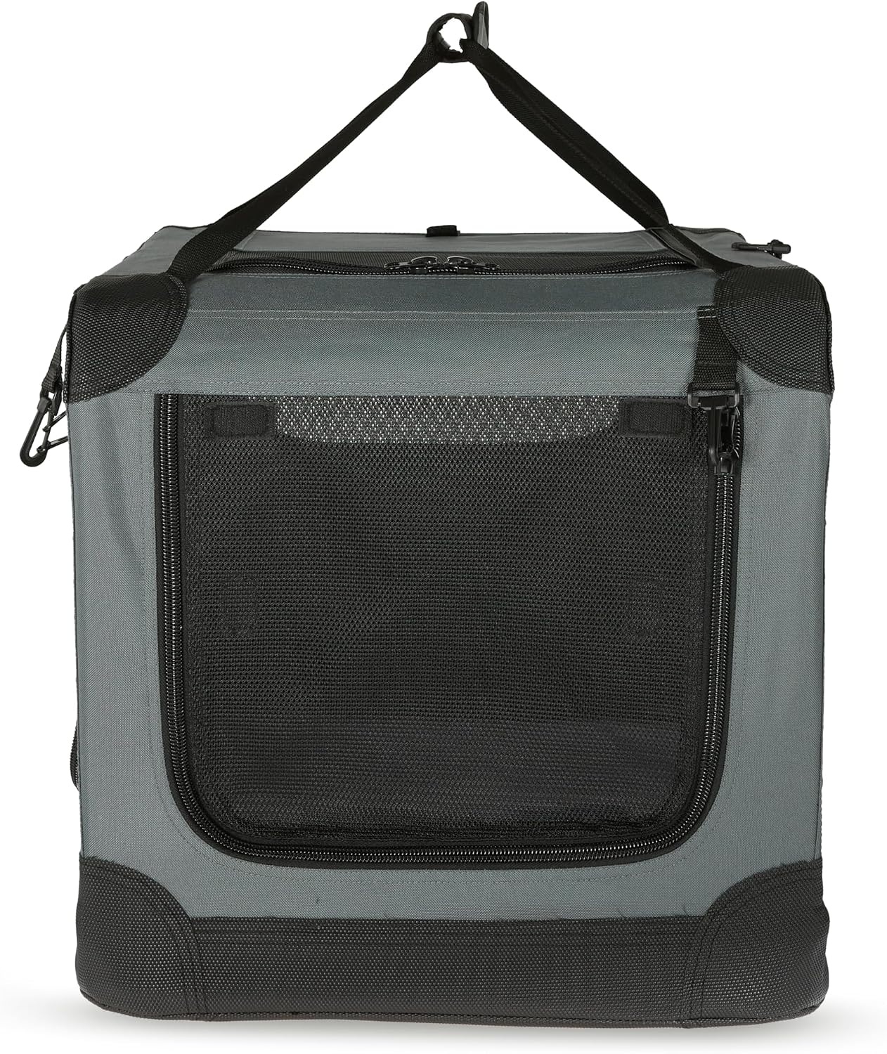 Amazon Basics Draagbare opvouwbare reiskennel met 4 deurtjes en zachte zijkanten, S 66 x 45 x 45cm - Maat S (66 x 46 x 46 cm)