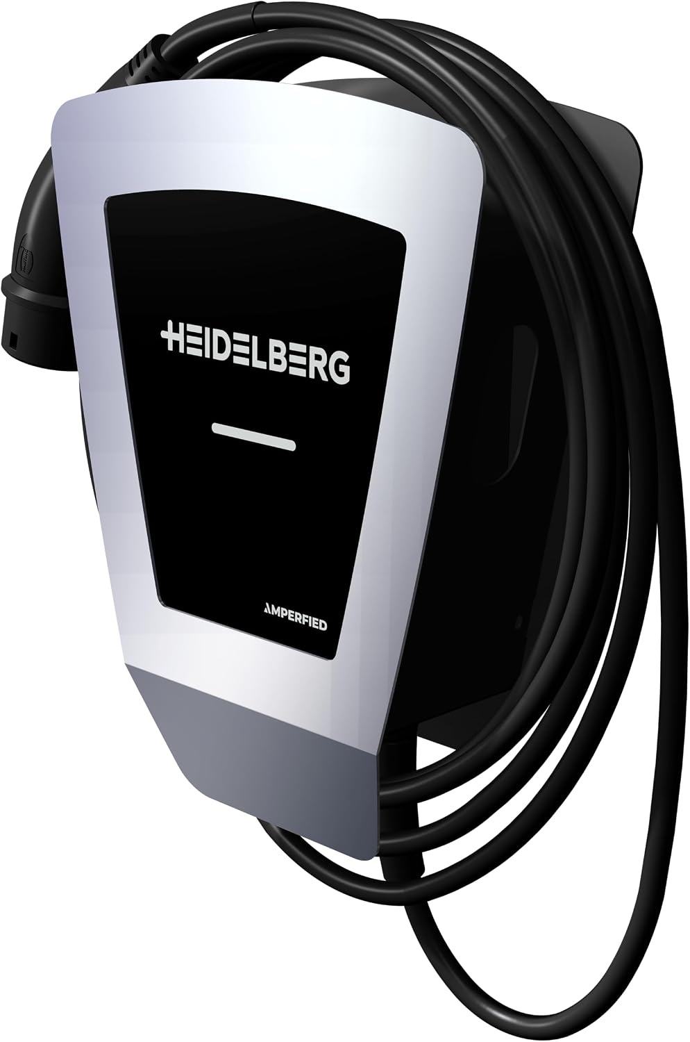 HEIDELBERG Amperfied Energy Control Plus Wallbox 11 kW, zilver/zwart, met 7,5 m laadkabel