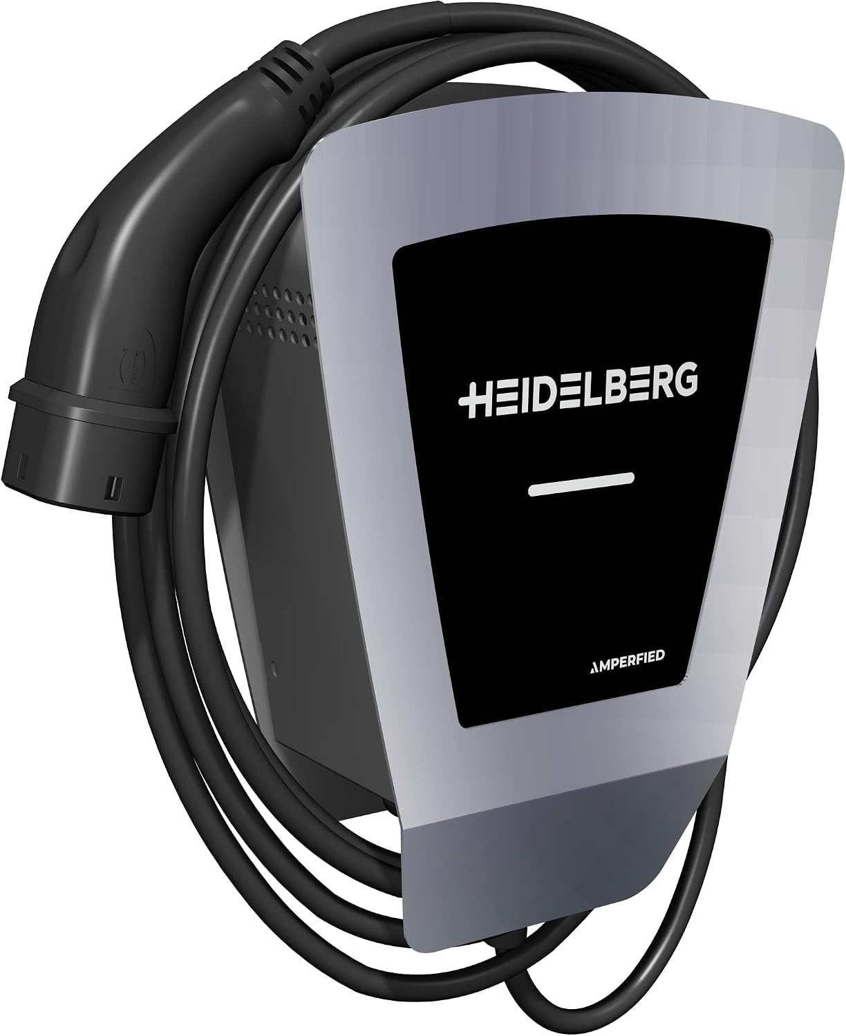 HEIDELBERG Amperfied Energy Control Plus Wallbox 11 kW, zilver/zwart, met 7,5 m laadkabel