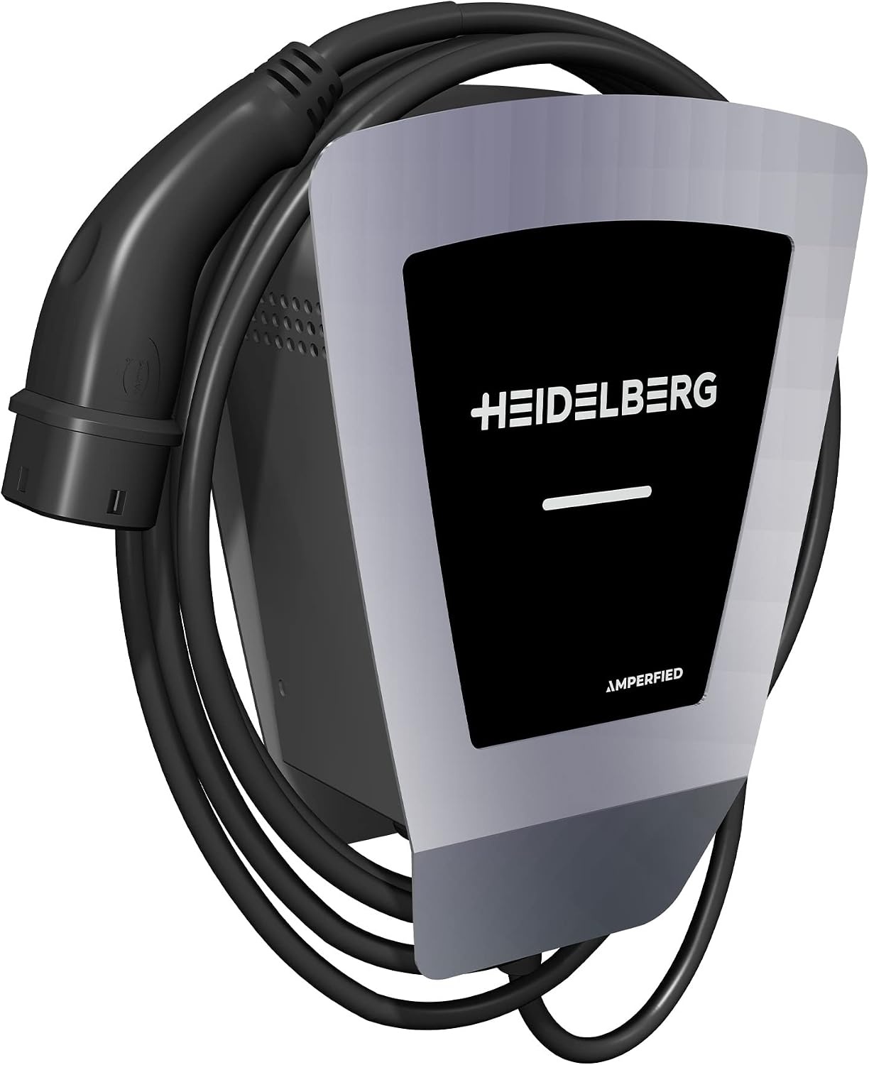 HEIDELBERG Amperfied Energy Control Plus Wallbox 11 kW, zilver/zwart, met 7,5 m laadkabel