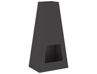 vidaXL Vuurkom Zwart 50 x 35 x 100 cm weervast staal