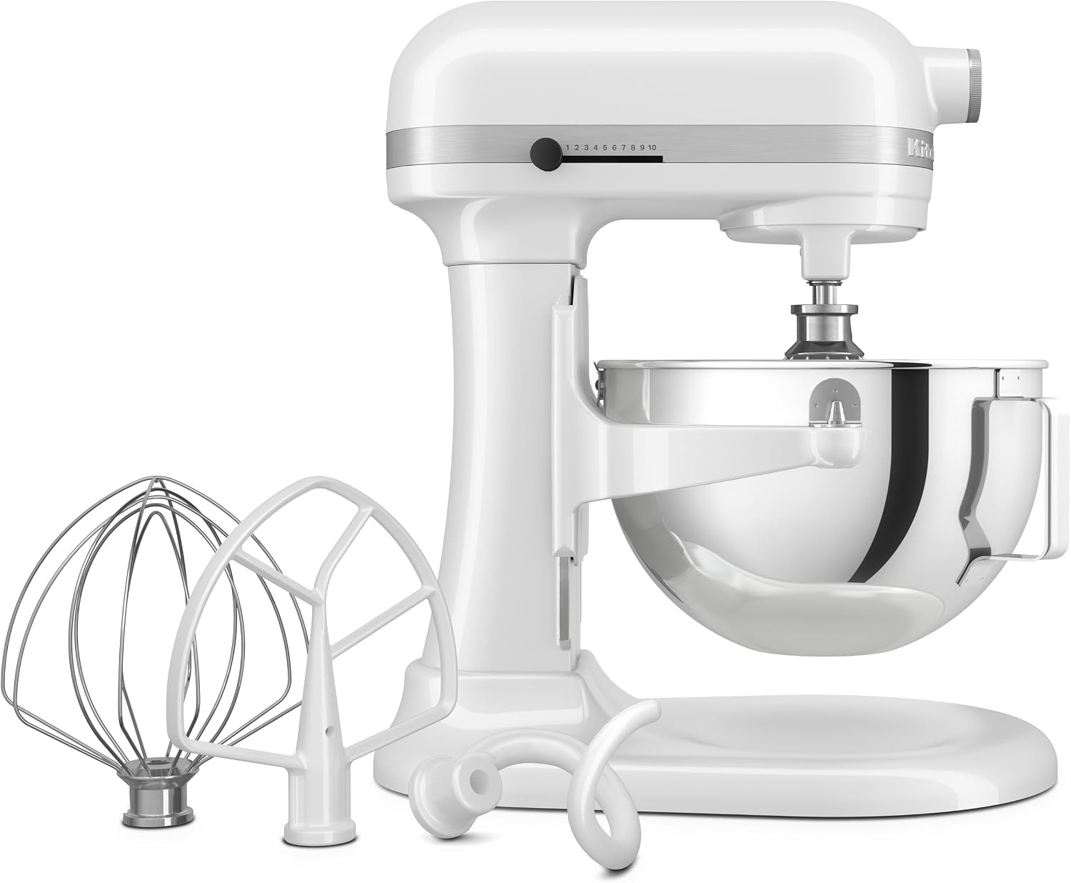 KitchenAid HEAVY DUTY 5KSM55SXXEWH Planetaria met hefschaal, 5,2 liter, wit