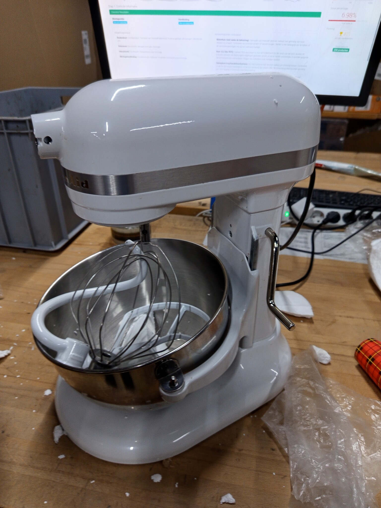 KitchenAid HEAVY DUTY 5KSM55SXXEWH Planetaria met hefschaal, 5,2 liter, wit