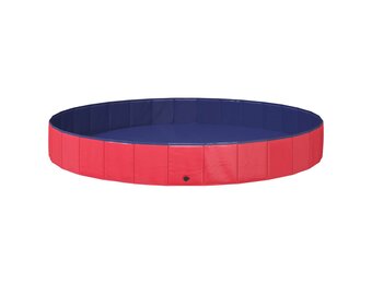 vidaXL Honden zwembad Ø300 x 38 cm Dik PVC Rood