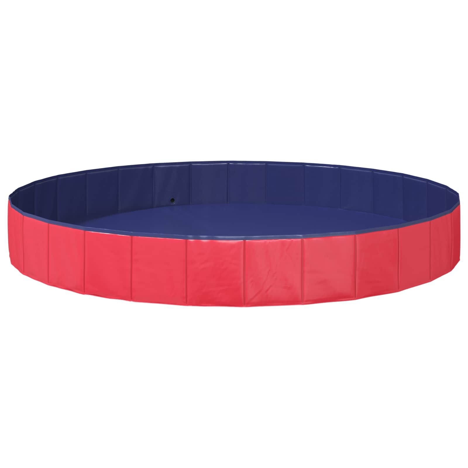 vidaXL Honden zwembad Ø300 x 38 cm Dik PVC Rood