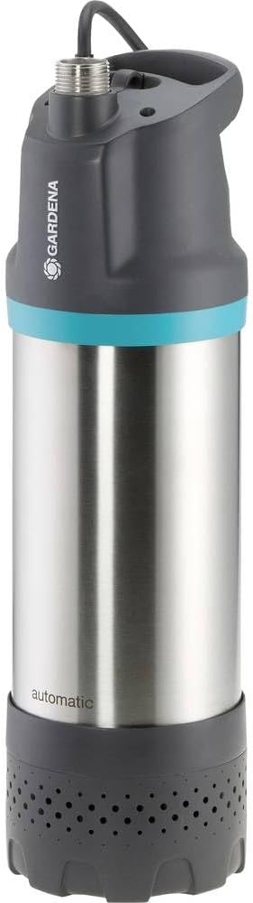 Gardena Dompel-Drukpomp 6100/5 inox automatic: Automatische dompel-drukpomp met een capaciteit van 6100 l/h, met vuilfilter, geluidsarm, geïntegreerde droogloopbeveiliging (1773-20) - Maat Tot 6.100 l/u met automaat