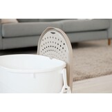 Iris Ohyama, Grote kunststof kattenbak met boveningang, inclusief schep en deksel met ventilatiegaten, L52 x D37,5 x H36,5 cm, BPA-vrij, schephouder, voor katten, TECL-20, wit/beige