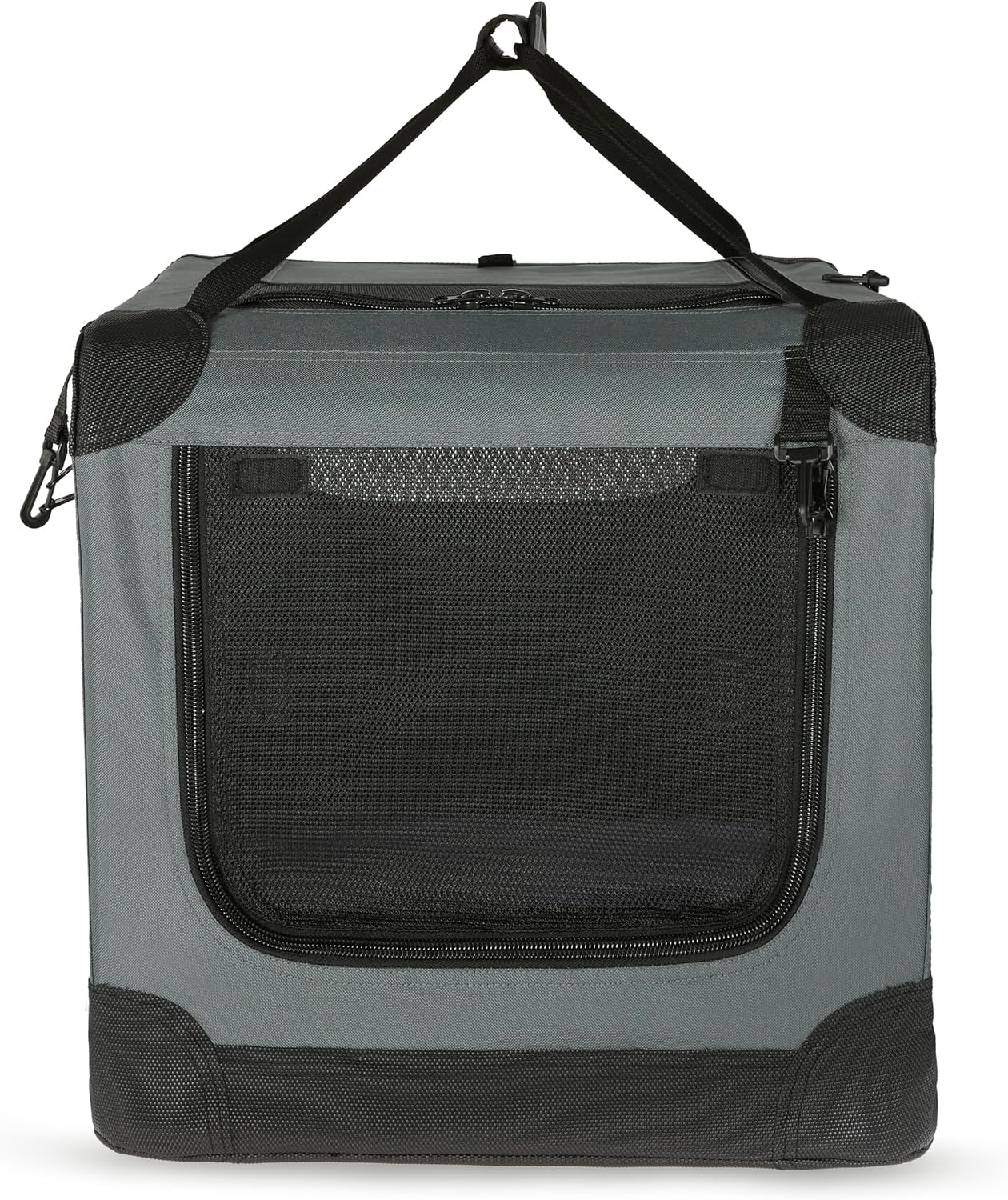 Amazon Basics Draagbare Hondenbench - Opvouwbaar - Maat L (91 x 61 x 61 cm) - Grijs