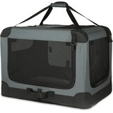 Amazon Basics Draagbare Hondenbench - Opvouwbaar - Maat L (91 x 61 x 61 cm) - Grijs